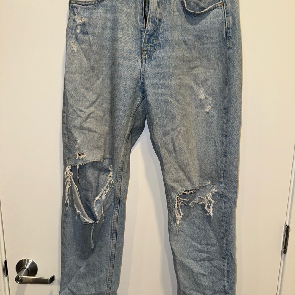 Zara Distressed Blue Jeans